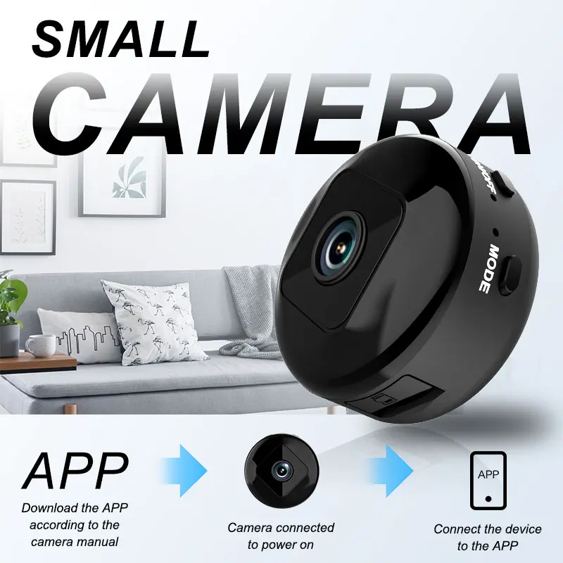 

Беспроводная мини-камера HD, беспроводная Wi-Fi IP-камера для домашней безопасности, камера видеонаблюдения, камера для собак, радионяня