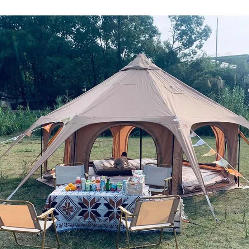Circus tent, outdoor polyester-cotton fabric, Oxford fabric, camping, multi-person camping, rainproof, sunproof, hotel tent