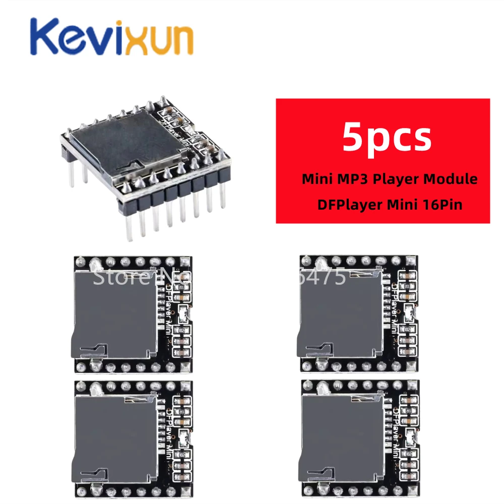 Dfplayer Mini Mp3 Speler Module MP3-TF-16P V3.0 Tf Kaart U Schijf Mini Audio Voice Module Board Io/Seriële Poort/Ad Voor Arduino Diy