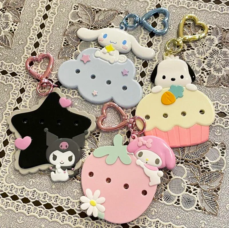 Sanrio Dessert Series Shape Keychain Pendant Charm Mymelody Kuromi Cinnamoroll Hangyodon Pochacco Cartoon Kawaii Anime Toy Gift