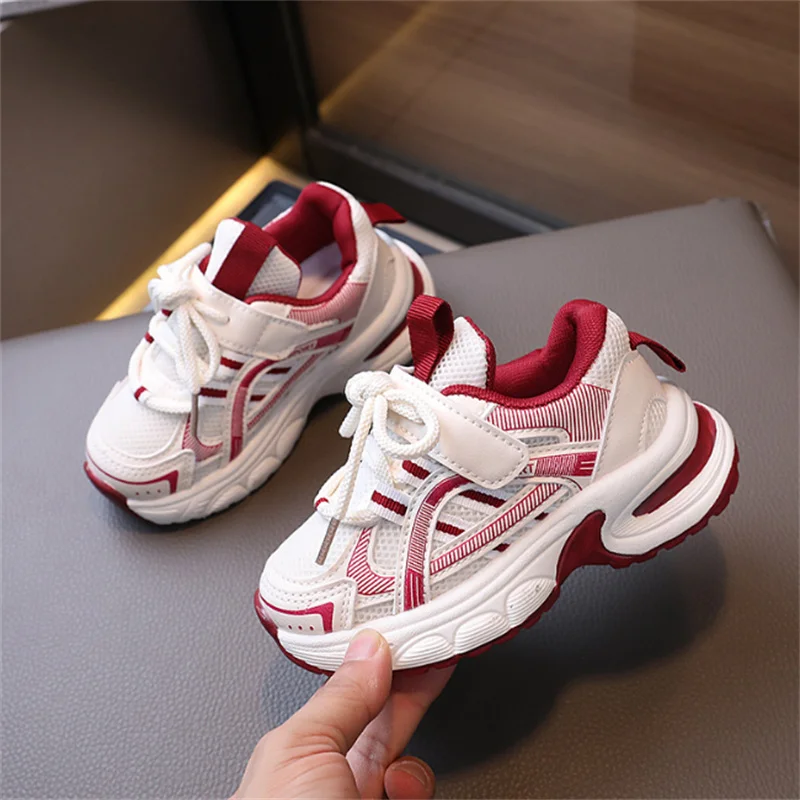 2024 New Autumn Children Shoes For Boys Mesh Breathable Kids Sport Shoes Non-slip Fashion Toddler Girls Sneakers EU 21-30