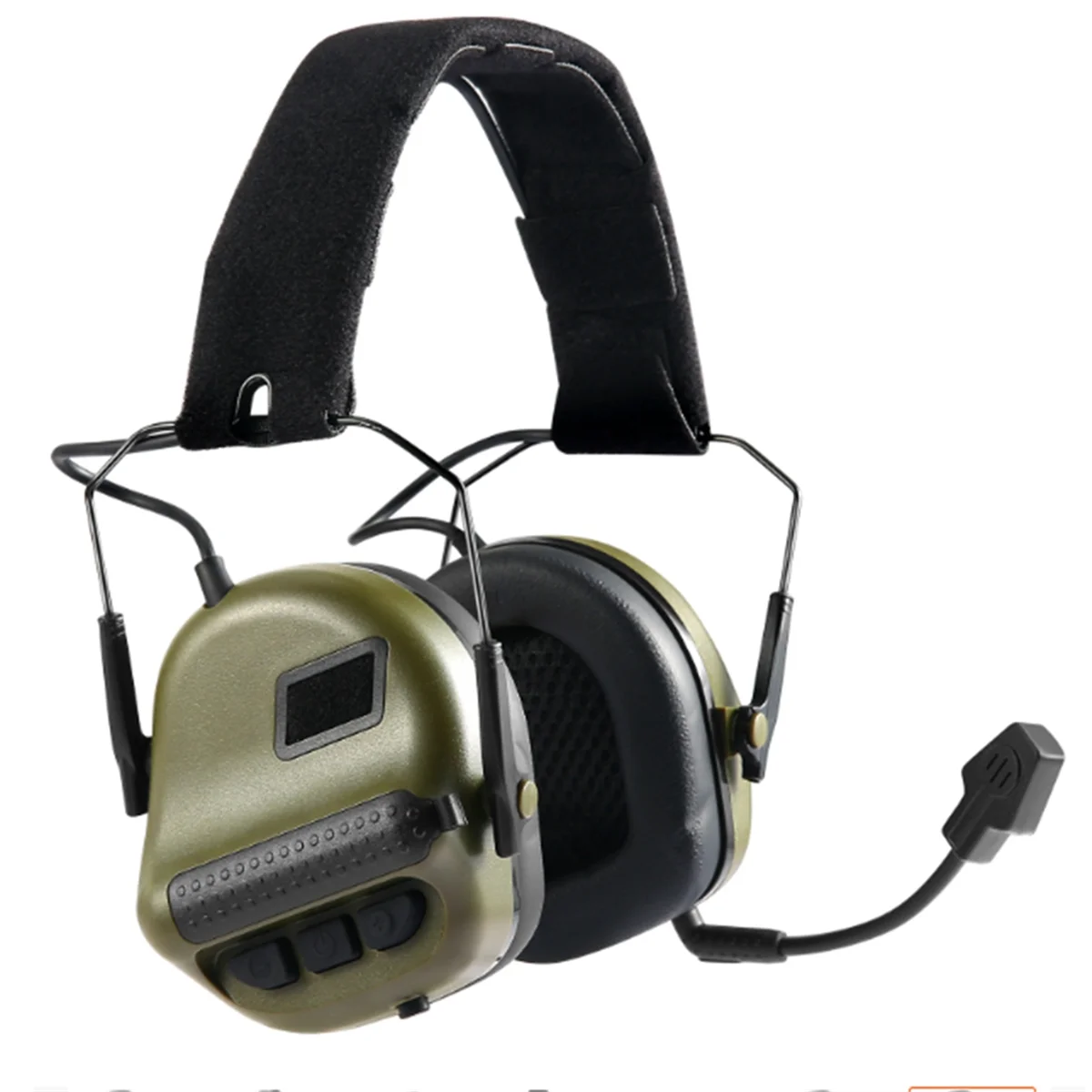 

Noise Reduction Headphones Head Wearing Version Headset Sound Pickup Hunting Communication(Green)