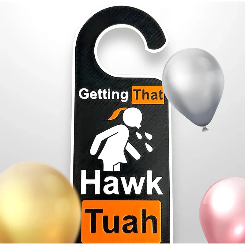 HAWK TUAH Interesting Door Handle Hook Funny Door Knob Hanger Interesting Acrylic Door Handle Hooks Hawk Tuah Drawing Hooks