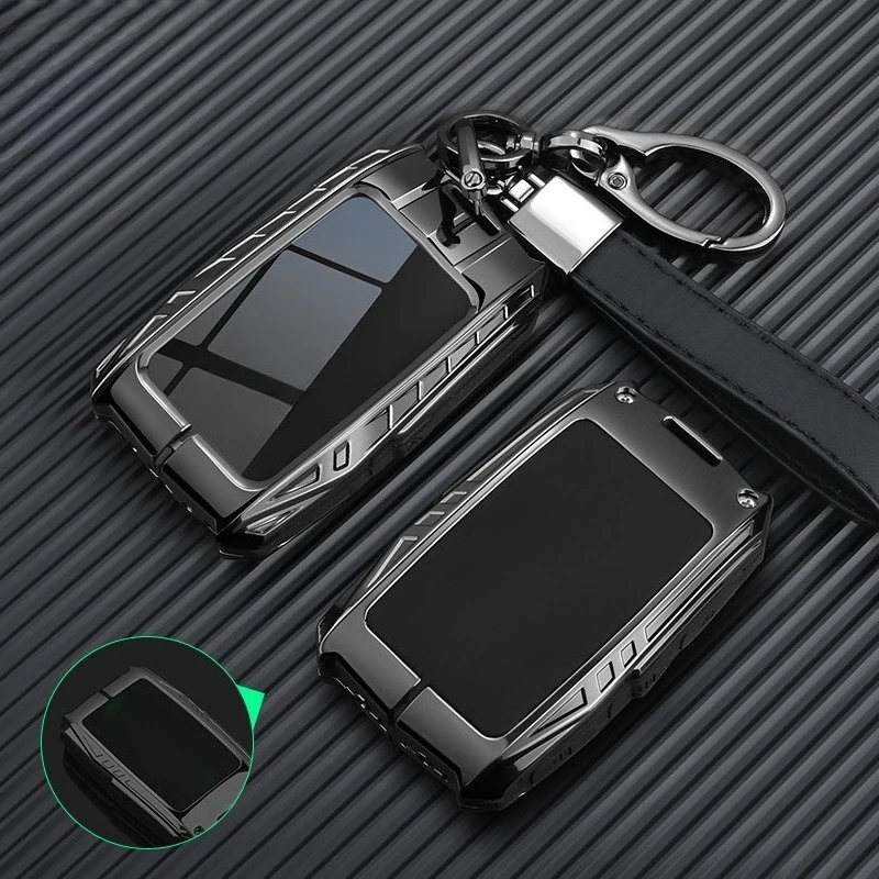 Premium Zinc Alloy Key Cover Case for Volvo XC60/XC40/S60L/S90/XC90/V90 - Protective Key Fob Shell Keychain