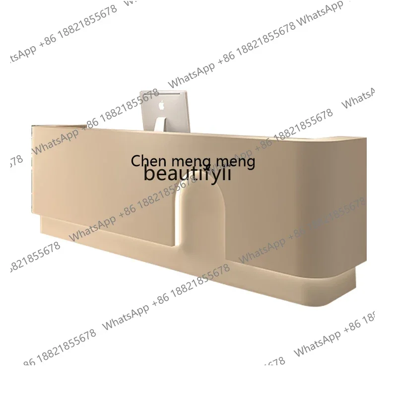 X  Cream wind beauty salon bar table checkout page medical beauty skin management consultation desk    reception desk