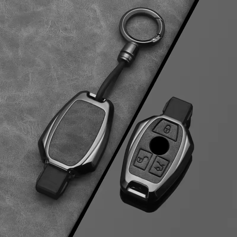 2 3 Tasten Legierung Stil Auto Schlüssel Fall Abdeckung Shell Fob Für Mercedes Benz A B C E Klasse GLS GLA GLK GLC CLS CLA W204 W205 W212 W463 – Detail 3