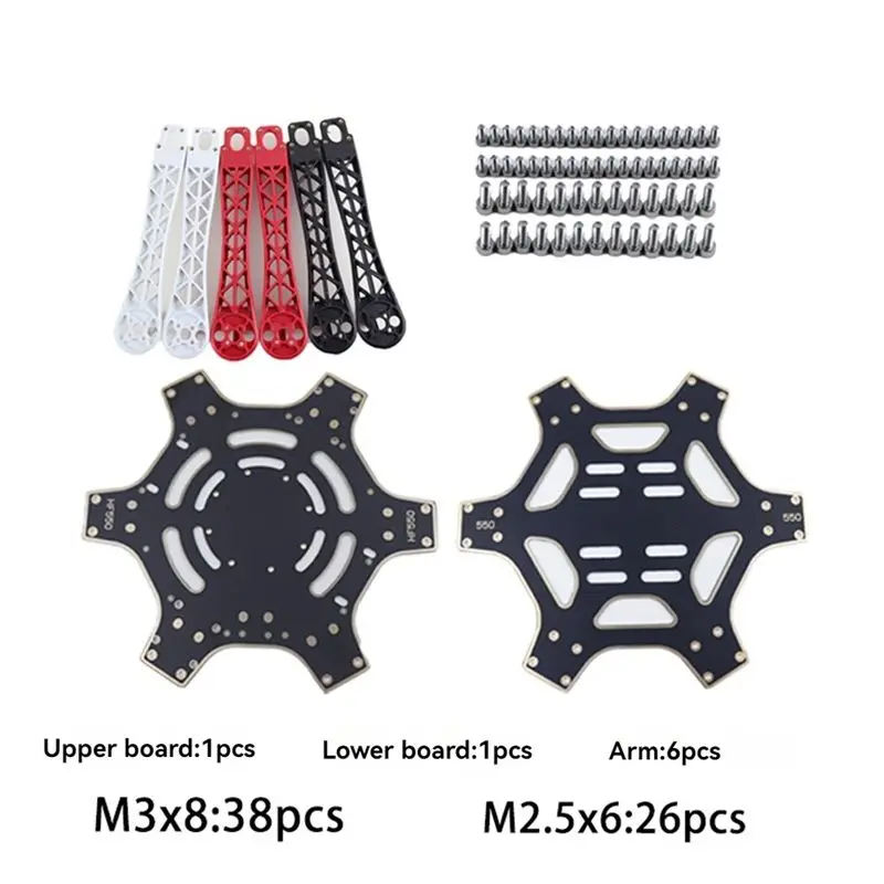 FPV F550 Hexa Frame Hexacopter PCB With Landing Gear Gimbal Protector Battery Plate For Flamewheel F550 HJ550-Y41A