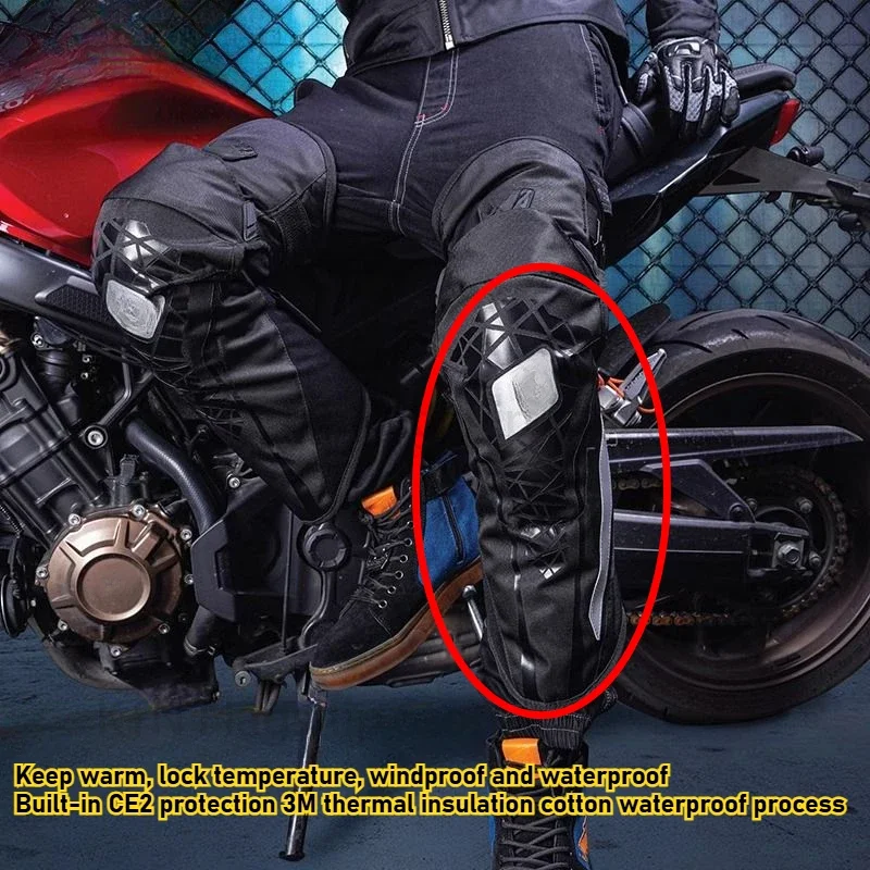 Winter thickened warm waterproof motorcycle riding knee protector waterproof leg sleeve Riding leg warmer sleeve