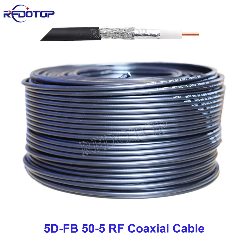 

5D-FB Coaxial Cable High Quality Low Loss 50 Ohm 5DFB 50-5 Pigtail Jumper Wire Cord communication cable 50CM-200M