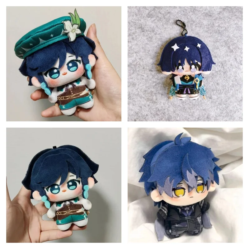 Muñeco de Peluche de Algodón con Estampado Adorable de Venti de Genshin Impact de 10 cm, Adorable Muñeco de Peluche para Colgar en la Mochila, Regalo Sorpresa para Amigos