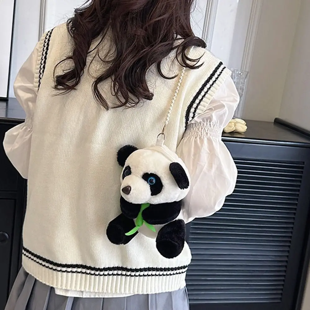 Plush Crossbody Bags Cartoon Design All-match Korean Style Handbags Women Handbags Cute Small Bags Cute Panda Bag