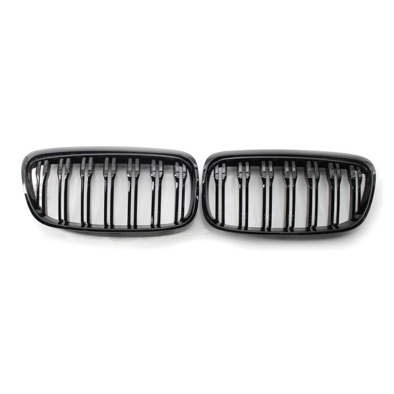 

Gloss Black Single Double Slat Bumper Kidney Grill for BMW 2 Series F45 F46 2015-2018 Upgrade M Style Facelift Mesh Grille