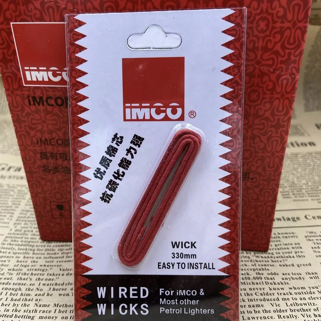 IMCO Brand Lighter Cotton Wick with Long Needle 33cm *Φ 2.3mm Wholesale Pack  Red and Blue Colors Easy to Replace