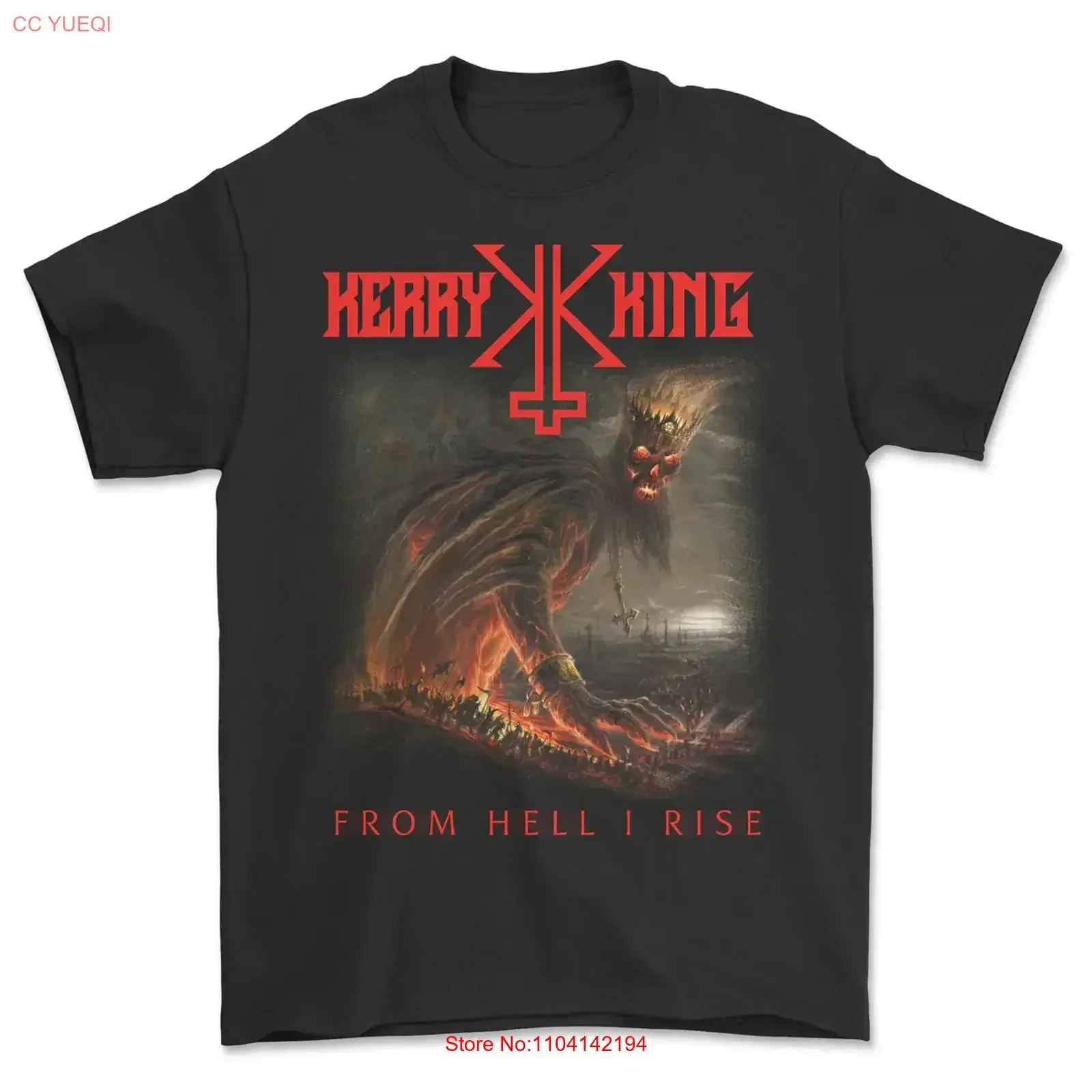 Kerry King From Hell I Rise T Shirt Classic Black S 5XL 1J0202 vintage Washed Soft Versatile Comfortable Top For Everyday Wear