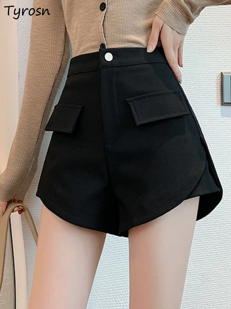 

XS-4XL Shorts Women Simple All-match Streetwear Popular Elegant Leisure Mature Ladies Ulzzang Attractive Solid New Daily Classic