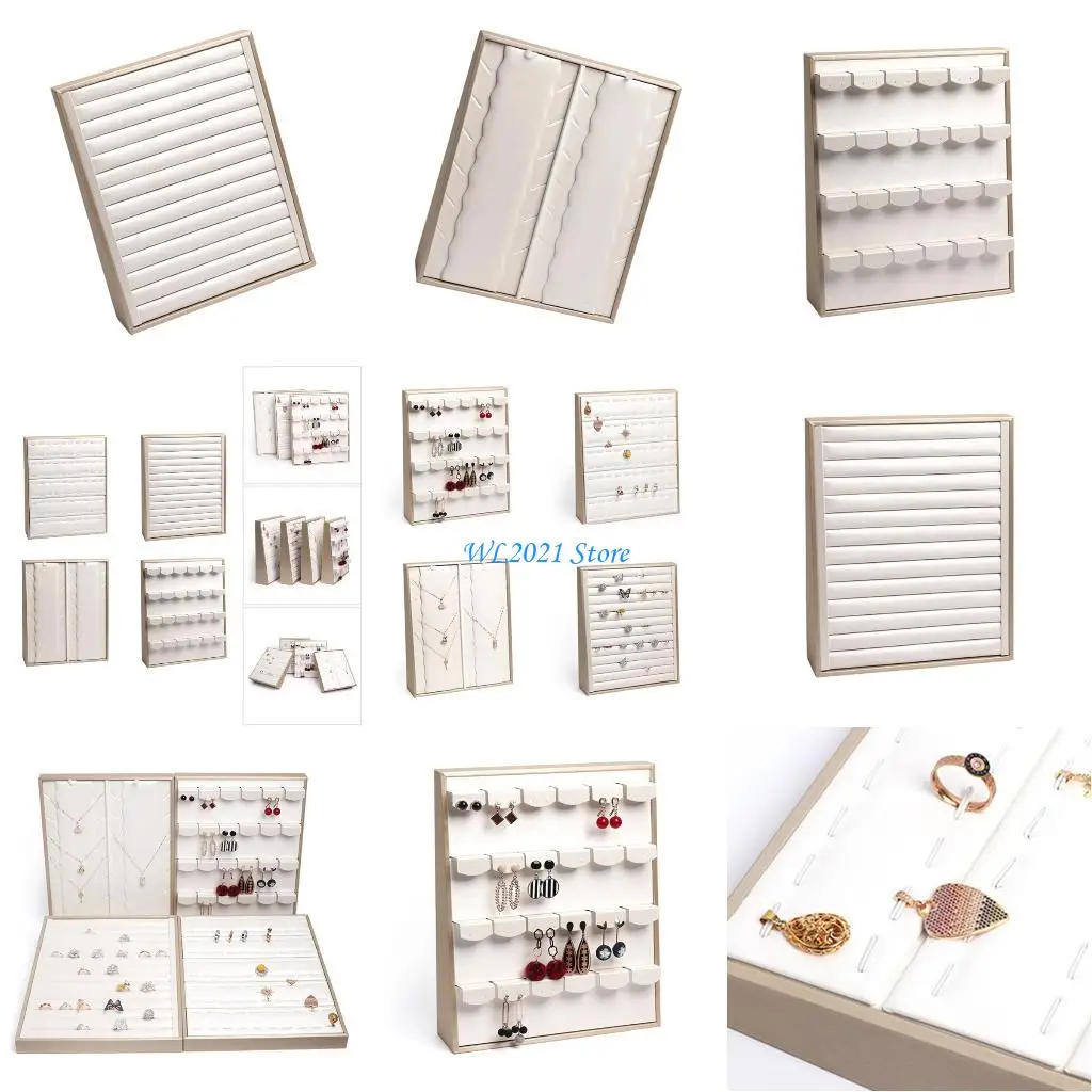 

G5GC Стильная кожаная стойка для выставки товаров ювелирных изделий Организованная презентация для нескольких предметов