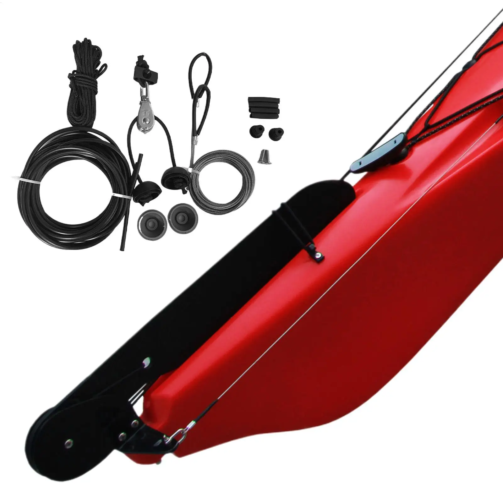 Kayak Rudder Nylon Heavy Duty Replacement Parts Kayak Rudder Kit With Accessories For Outdoor Beach Sea Trolling Exploration