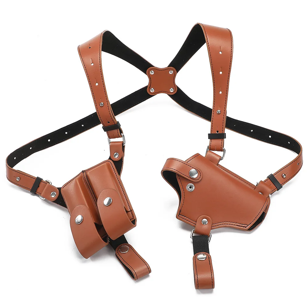 Étui tactique en PU, double épaule, sous les bras, sac pour pistolet Invisible 1911, équipement de terrain, équipement de chasse en plein air