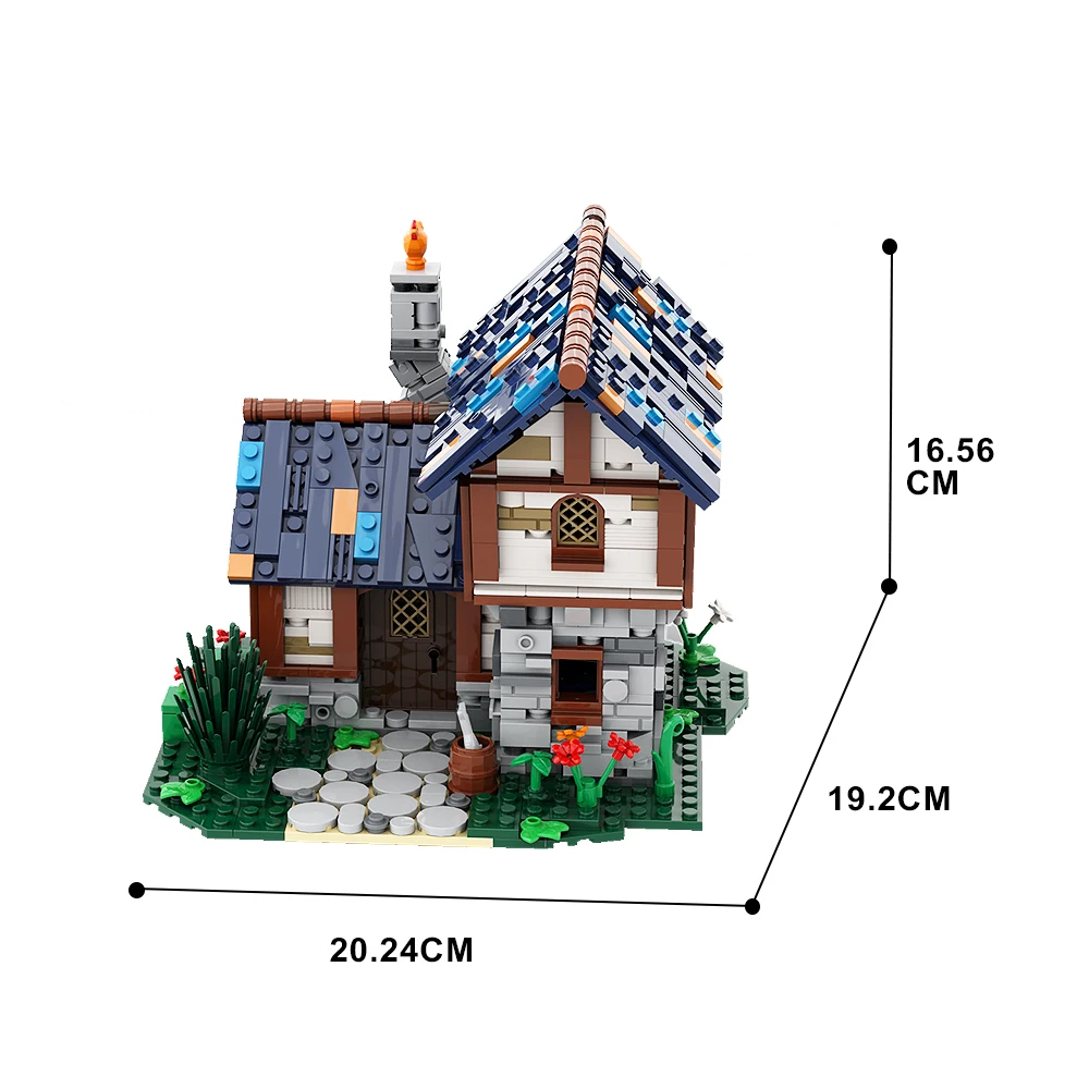 Gobricks moc fazenda casa de campo tijolos conjuntos cidade aldeia árvore casa figuras tijolos blocos de construção conjuntos brinquedos educativos para crianças brinquedos