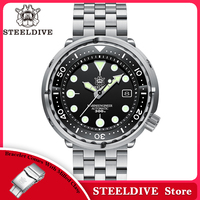 Steeldive SD1975 Hot Selling Ceramic bezel 30ATM 300m Waterproof 47.5mm Stainless Steel NH35 Automatic Tuna Mens Dive Watch