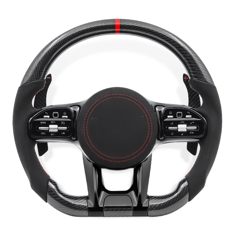 

Руль из углеродного волокна для Mercedes Benz A B C E S Class W117 W166 W177 W197 W204 W205 W212 W213 W222 W463 GLA GLC GLB GLE