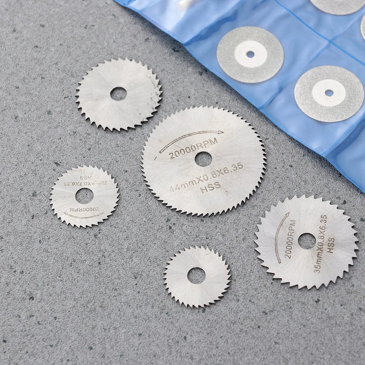 Set di mini lame per sega circolare da 20 pezzi, dischi da taglio in metallo alto per utensile rotante, taglio in legno, alluminio e plastica