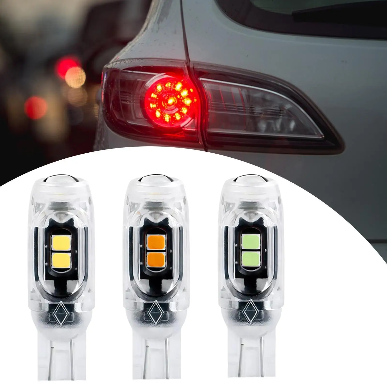 Generic LED Bulb for Car DC 12V Practical LED Wedge Light Bulb for Auto