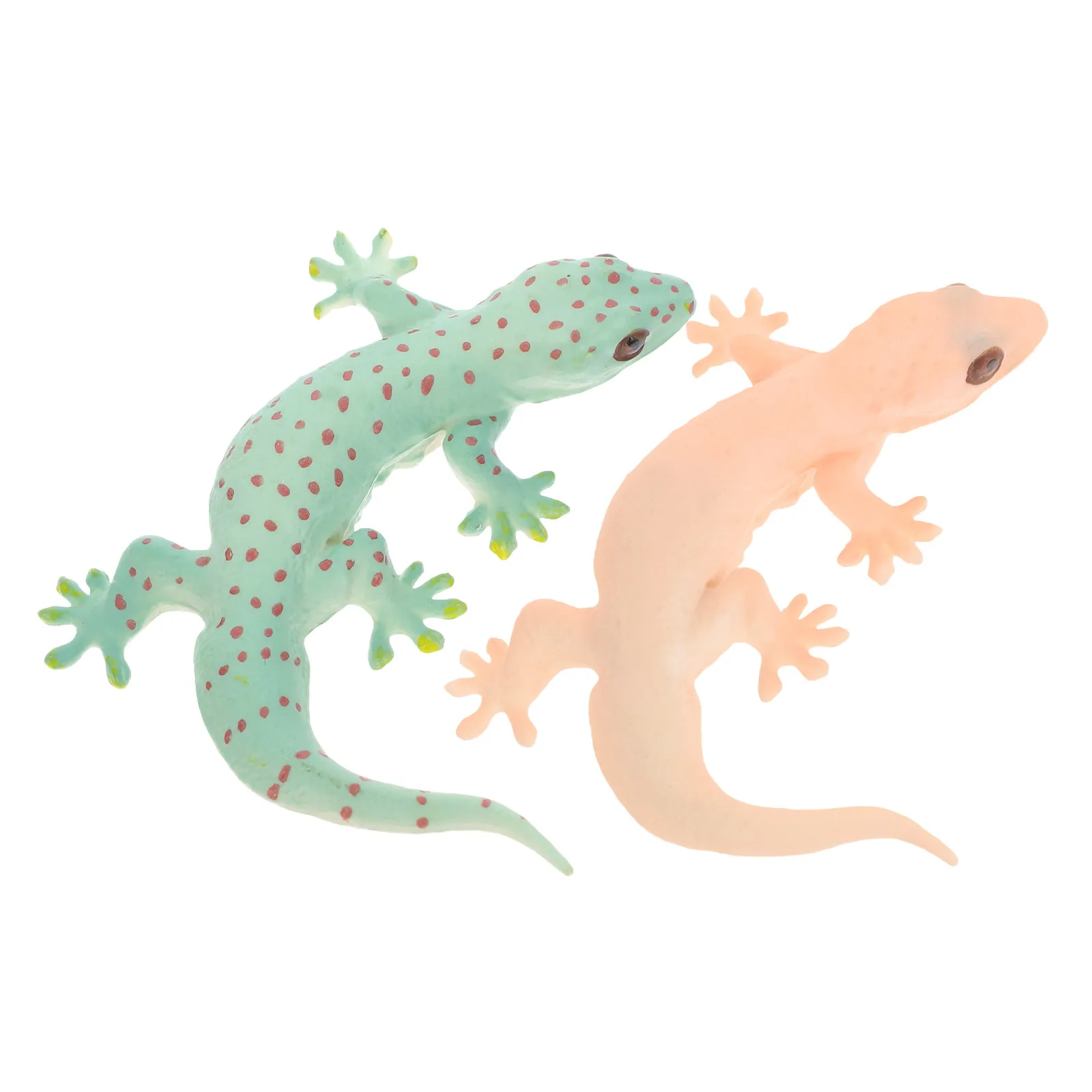 

2 шт. реалистичные фигурки гекконов из ПВХ, имитация животных, декор для сада и рабочего стола, реквизит для розыгрышей, имитация ящерицы