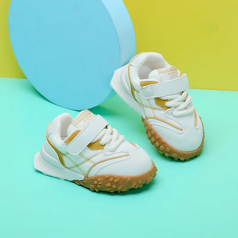 DIMI 2023 Spring Baby Shoes Boy Girl Toddler Shoes Fashion Soft Microfiber Leather Comfortable Non-Slip Casual Infant Sneakers