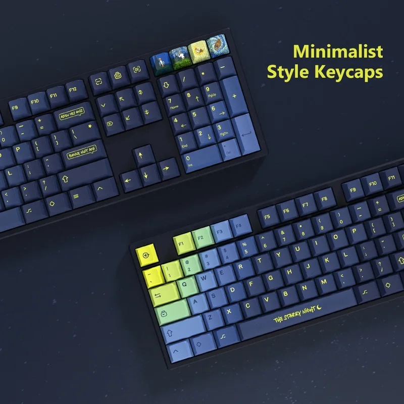 Creative Mechanical Keyboard Keycaps Starry Sky Theme 132 Keys Pbt Sublimation Process Keycaps Tablet Laptop Keyboard Keycaps