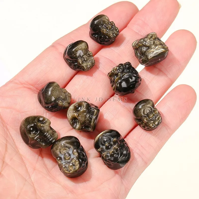 

1 Pc Natural Gold Color Irisation Obsidian Carved Bead Animal Shape Pixiu Bead For Jewelry Making Diy Necklace Bracelet