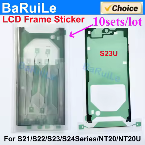 10sets LCD Frame Sticker For Samsung Galaxy S20 S21 Plus Note 20 S22 S23 Ultra S24 FE Note 10 Front Bezel Adhesive Glue Tape
