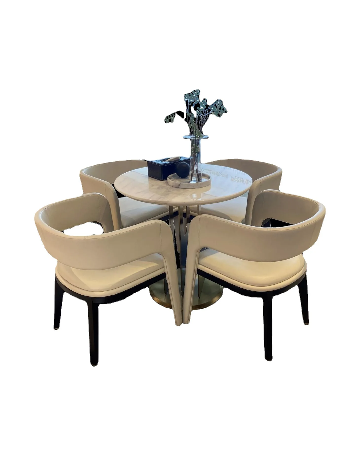 

Sales Office Negotiation Reception Chair Modern Simple Rest Area Reception Round Table Chair Combination Simple One Table
