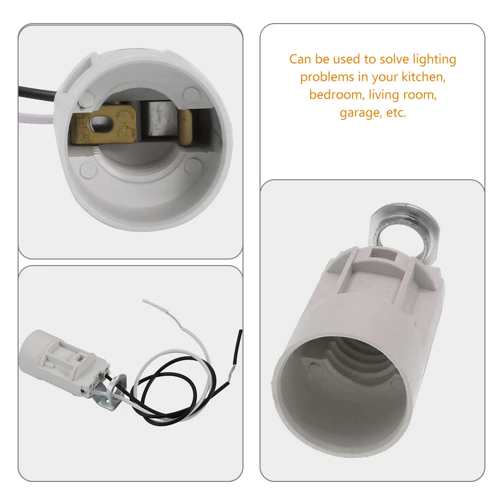 

10Pcs Lamp Socket Replacement Candelabra Socket E14 Screw Light Bulb Holder 60Mm Robust Design for Floor Table Wall Lights