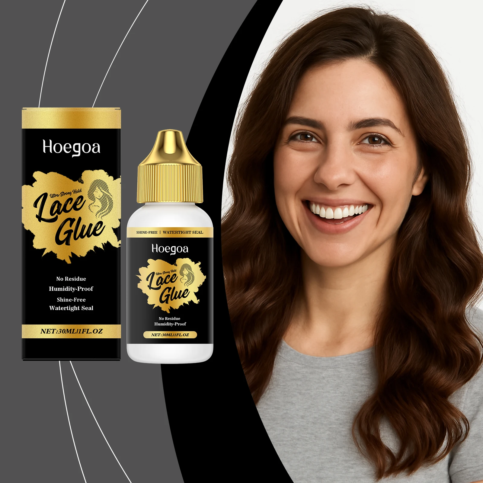 

Lace Wig Styling Glue-Mild Formula Lightweight Wear Daily Portable Waterproof Sweatproof Fits All-Day Wear & Outdoor Activities