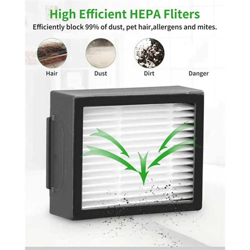 Para Irobot Roomba I7 I7+ I6 I6+ I3 I3+ I8 I8+ I4 I4+ I5 I5+ I2 I2+ I1 I1+ I E rodillo de vacío Cepillo Lateral filtro HEPA-A77G
