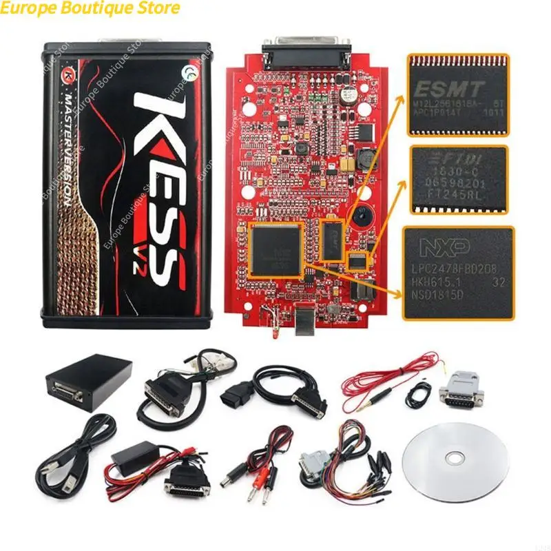 2026 جديد KessV2 5.017 Obd2 Ecu أداة برمجة بدون رمز برنامج غير محدود 2.53 V2.8KTA إصدار عبر الإنترنت يمكن توصيلها
