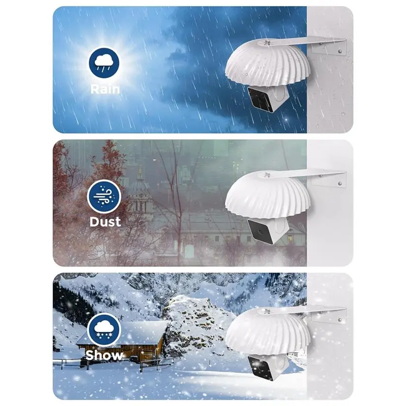 For Wyze Cam Pan V3 Weatherproof Housing-Wall Mount Design-Anti-Glare, UV Resistant, Anti-Rain Outdoor Cover Camera