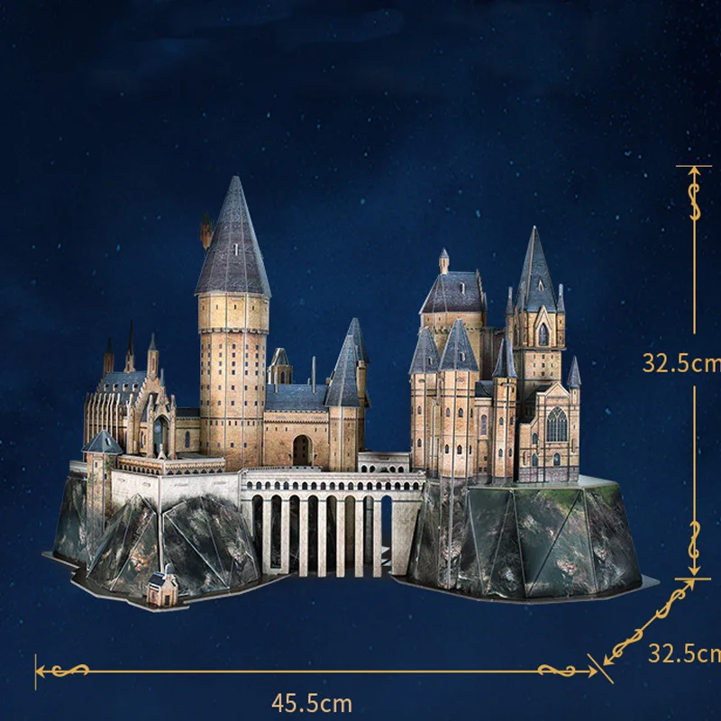 Harry Potter Hogwarts Magic Castle 3D Puzzle Paper Astronomy Tower Jigsaw Model Express Assembled Game Toys For Kids Gifts