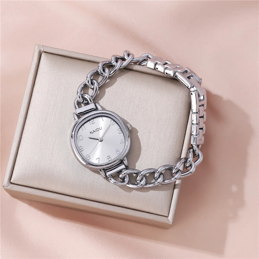 fashion steel bracelet band quartz women dress watch