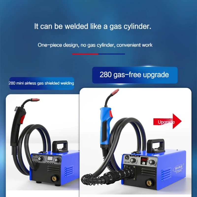 Small Laser Handheld Welding Machine Mini Gas Protection Small NBC-280 Carbon Dioxide Gas Protection 2.2m Integrated Welding Gun