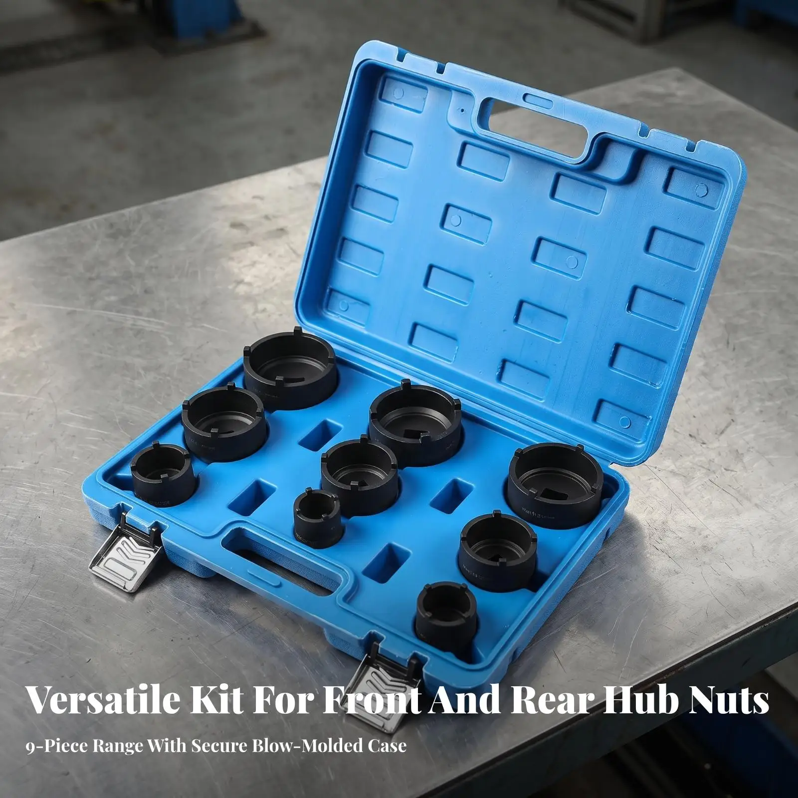 9 Pieces Spindle Nut Remover Installer Heavy Duty for Garage, DIYers