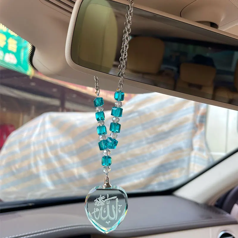 Islam blue beads Allah crystal car hanging car pendant