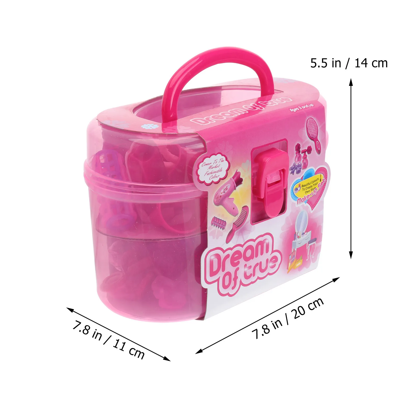 Mädchen Beauty Set Kunststoff Make-up Fall Rollenspiel Aufbewahrungsbox Haar Werkzeuge Kinder Rollenspiel Spiel Geschenkidee