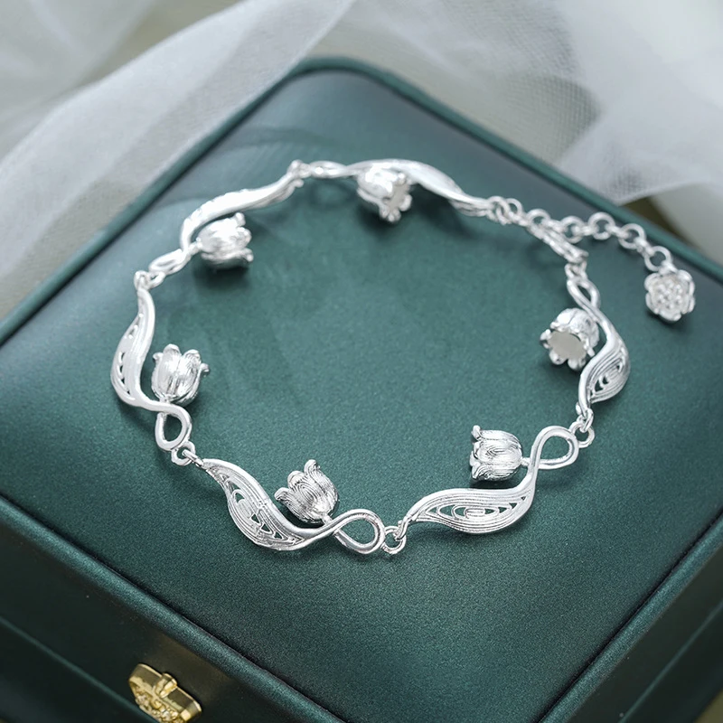 Lily of The Valley Bracelet Exquisite Wave Bangle Fresh Dreamy Elegant Party Jewelry Women Super Divine Aura Hand Accessories