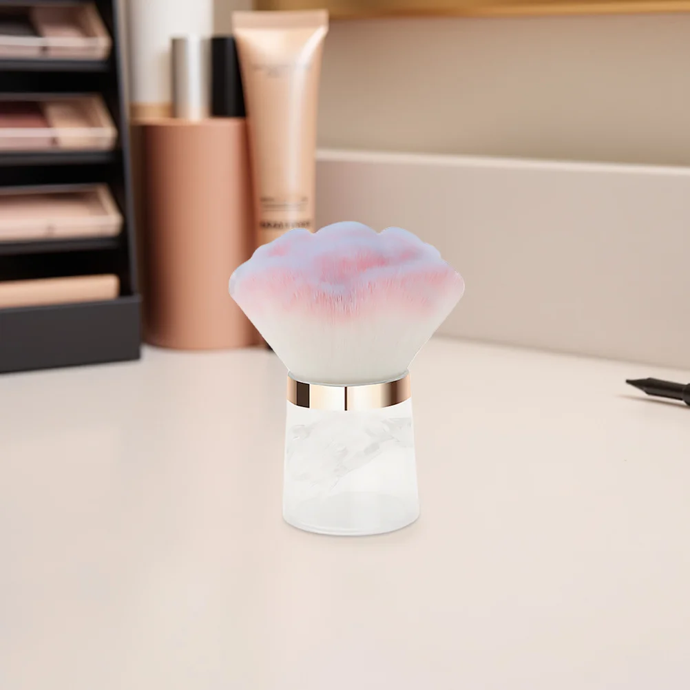 ネイルダストブラシ ソフトフラワーシェイプ マニキュアダスターツール ディップパウダー アクリル UVジェルネイル用 ポータブルダスト除去ブラシ