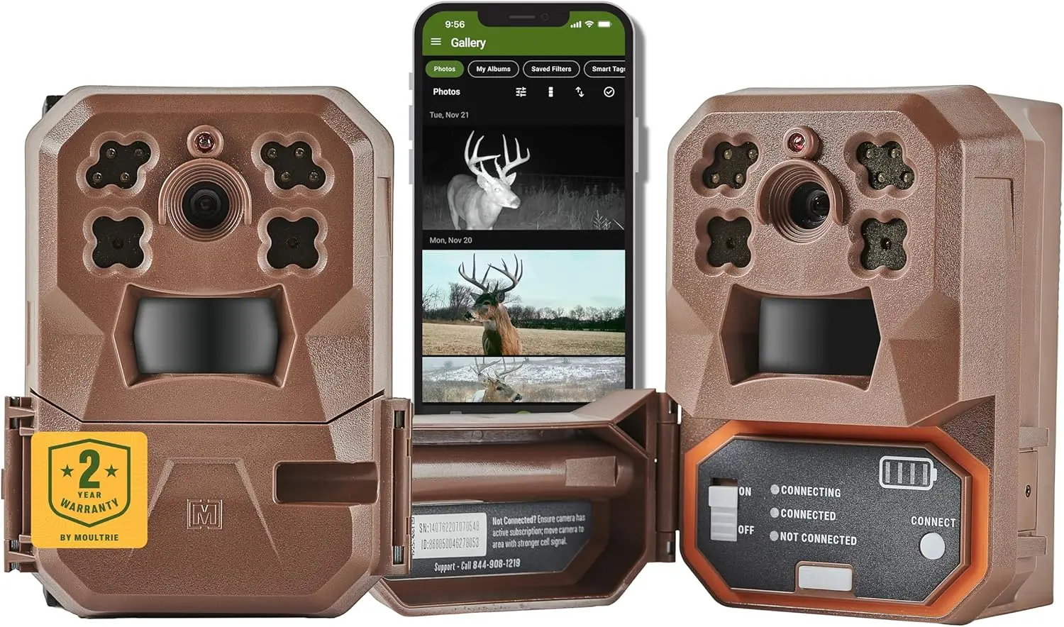 

Moultrie Edge Cellular Trail Camera - Nationwide 4G LTE - HD Video-Audio - Built in Memory Cloud Storage