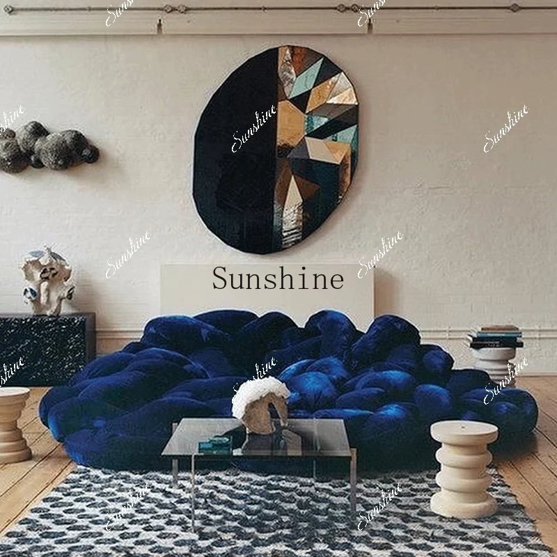 

Nordic simple modern sponge, technology fabric winding weaving light luxury design sofa FT