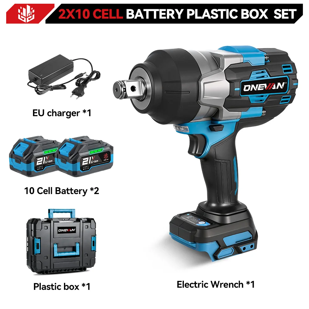 ONEVAN 3500N.M Borstelloze Elektrische Slagmoersleutel 3/4 inch Draadloze Hoge Momentsleutel Power Tool Voor Makita 18V Batterij pin