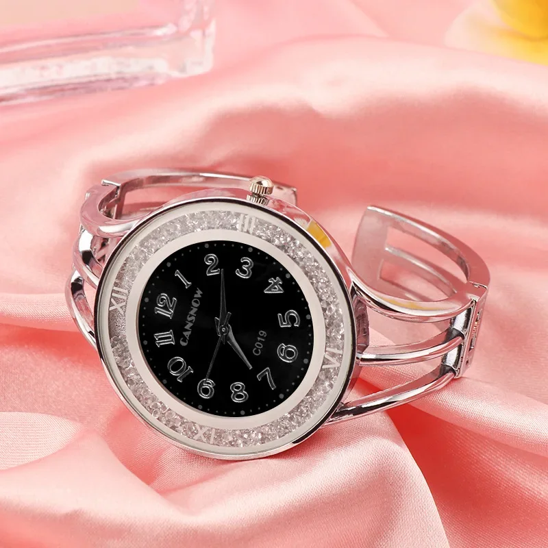 Relojes de moda para mujer, reloj de pulsera de marca de lujo superior para mujer, pulsera informal de diamantes de imitación, reloj de cuarzo para